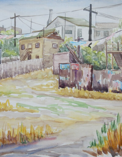 Vintage Watercolor of San Francisco Dog Patch