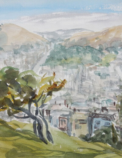 Vintage Watercolor of San Francisco Southern Hills