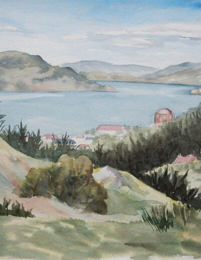 Vintage Watercolor of San Francisco Inspiration Point