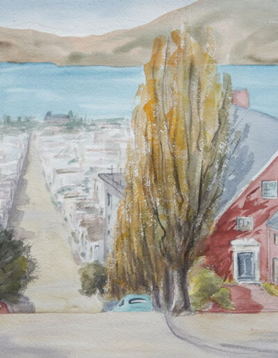 Vintage Watercolor of San Francisco Marina District