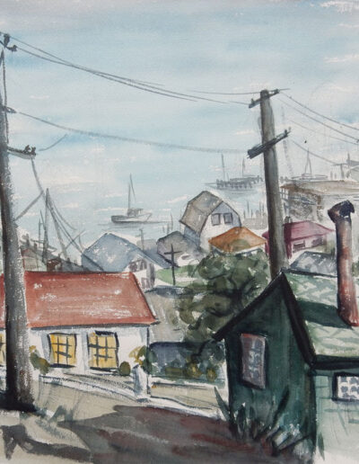 Vintage Watercolor of Sausalito