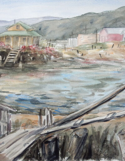 Vintage Watercolor of Sausalito