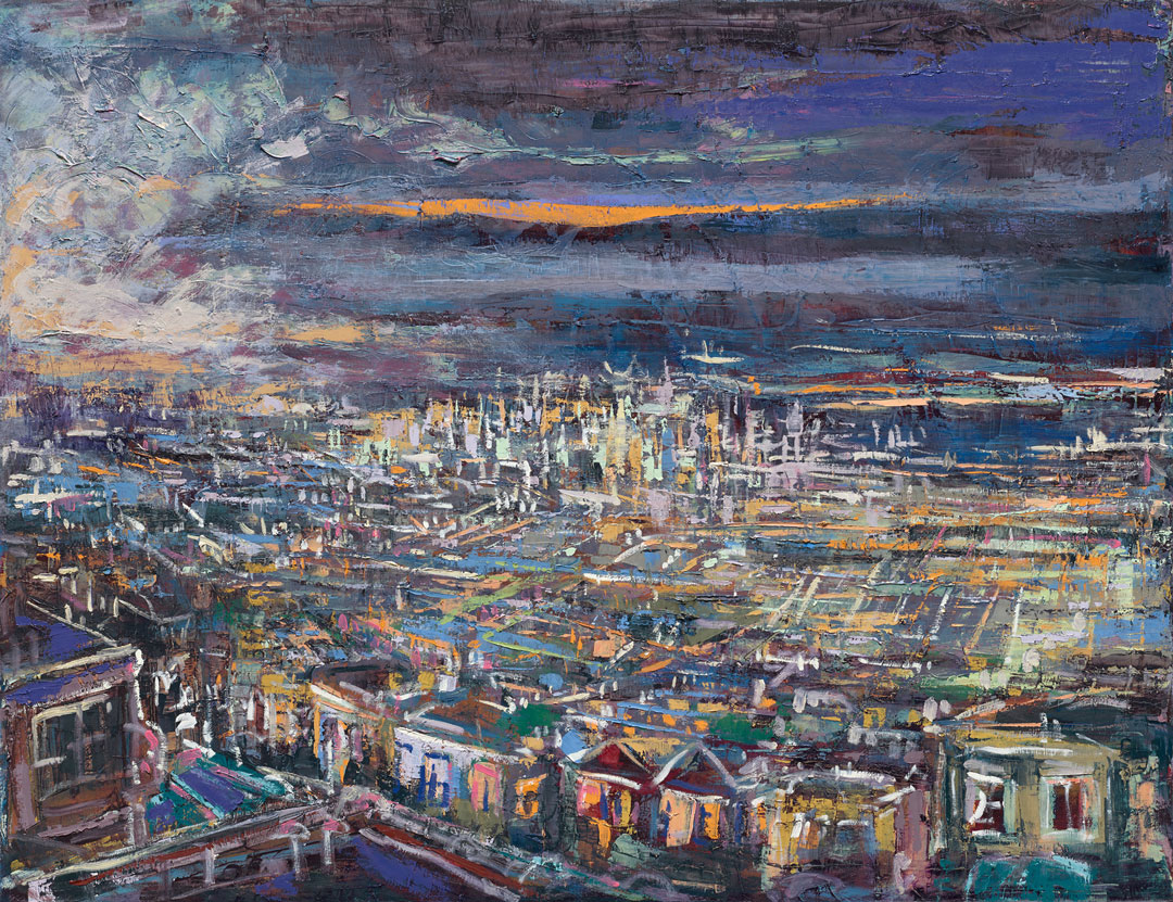 Leslie Andelin View of San Francisco oil painting