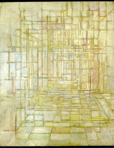 Painterly Oil Painting by Leslie Andelin explore the patterns and repetitions in yellow