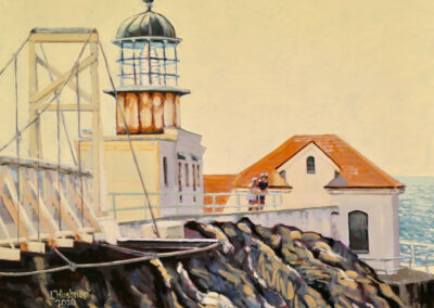 San Francisco Art Painting of Point Bonita Lighthouse by Lawrence Kushner