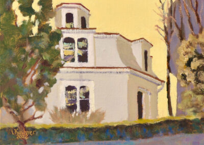 San Francisco Art Painting of the Feusier Octagon House on Green Street by Lawrence Kushner