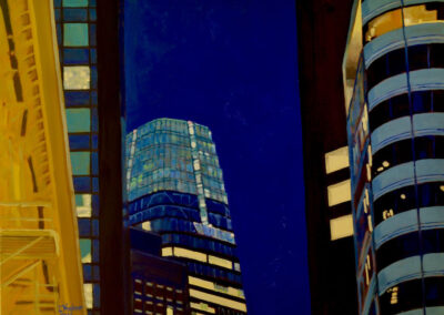 San Francisco Art Painting of The Salesforce Tower by Lawrence Kushner