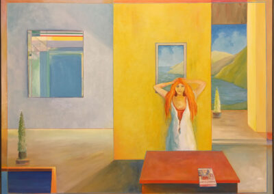 Modern Art Painter William Otton with Matisse painting and Diebenkorn painting