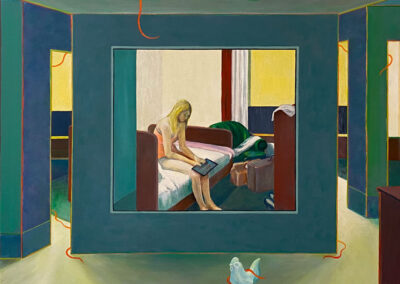 Modern Art Painter William Otton with Hopper painting