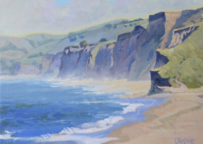 San Francisco Art Painting of the Cliffs at Pescadero California by Lawrence Kushner