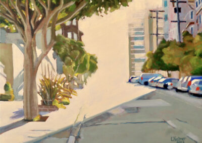 San Francisco Art Painting of Green Street by Lawrence Kushner