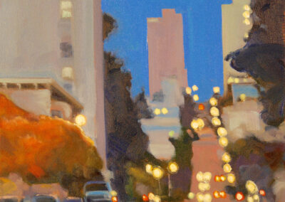 San Francisco Art Painting of Green at Dusk by Lawrence Kushner