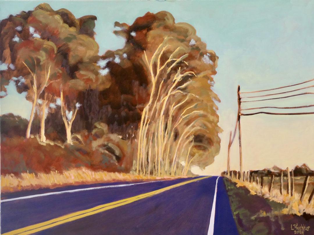 San Francisco Art Painting of Little River Highway One in Mendicino by Lawrence Kushner