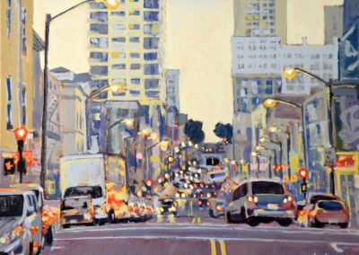 San Francisco Art Painting of Stockton Street to the Stockton Tunnel by Lawrence Kushner