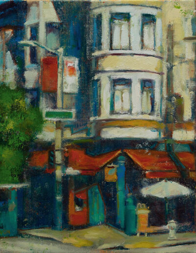 Oil painting of San Francisco Street Scene