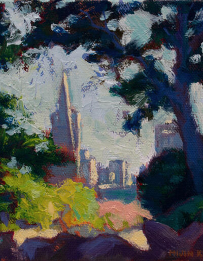 Small oil painting San Francisco Transamerica pyramid