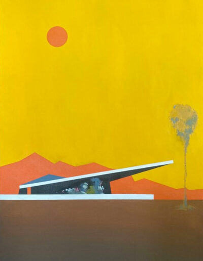 Iconic Palm Springs architecture painting