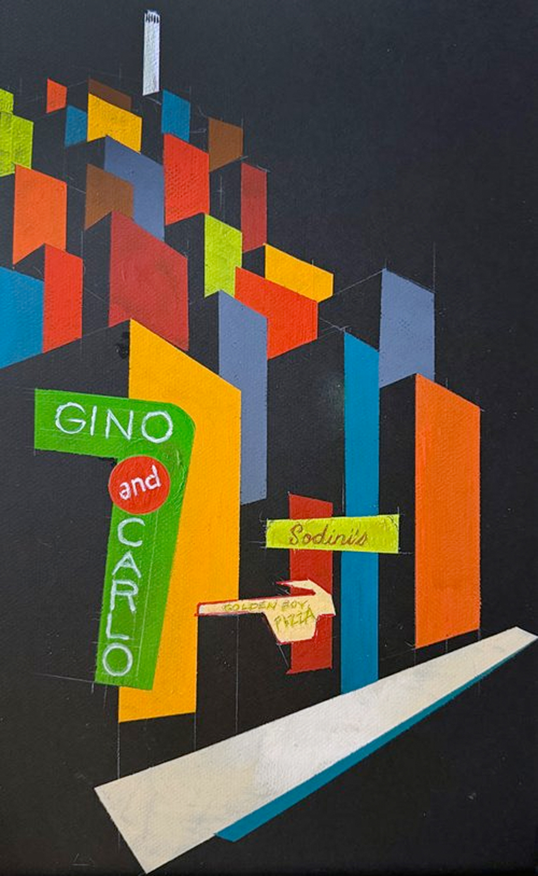 Telegraph Hill Gino and Carlo, Sodini's, Golden Boy Pizza San Francisco Painting