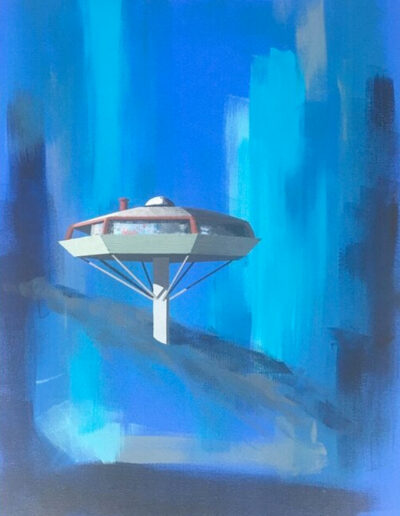 Chemosphere House in Los Angles by John Lautner painting